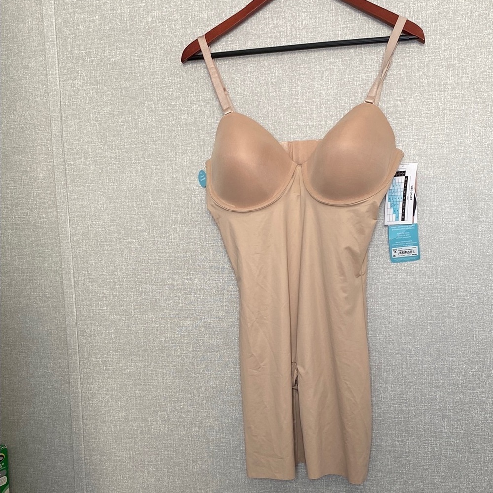 Assets by Spanx Adjustable Strap Nude Shapewear Bodysuit